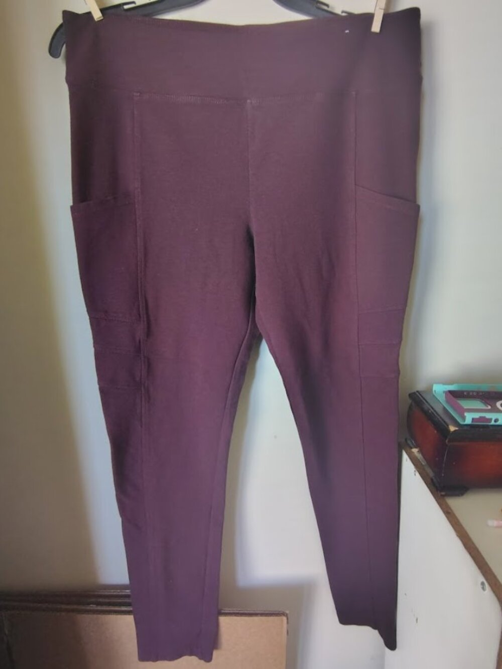 Vylette Women's High Rise Ponte Leggings Size XL